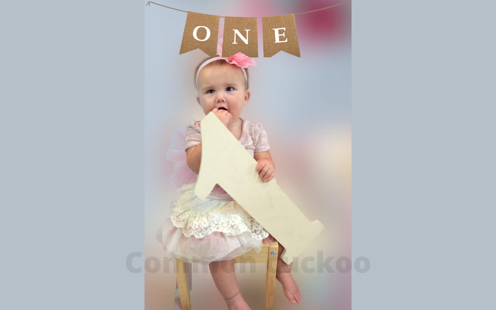 ONE High Chair First Birthday Burlap Banner | First Birthday Party Rustic Theme Decoration for boy or Girl | 1st Birthday Party Supplies | Happy Birthday Banner for Nursery Decor Product Name