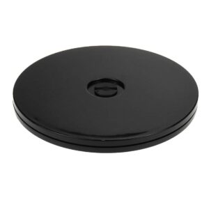 quluxe 6 inch lazy susan, black turntable base, acrylic revolving display storage tray for spice rack table cake kitchen pantry decorating
