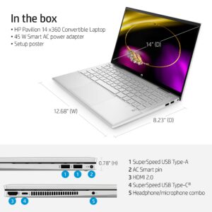 HP Pavilion x360 2-in-1 14" FHD Touchscreen Laptop Computer, Intel Quad-Core i5-1135G7 up to 4.2GHz (Beat i7-8569U), 16GB DDR4 RAM, 256GB PCIe SSD, WiFi 6, Warm Gold, Windows 10, 64GB Flash Stylus