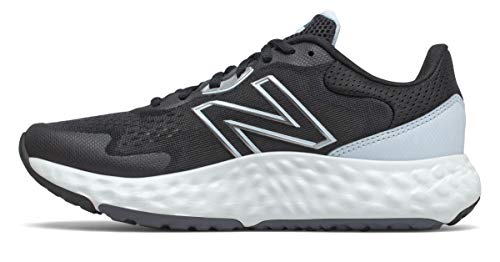 New Balance Women's Fresh Foam Evoz V1 Running Shoe, Black/Blue, 7.5