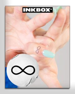 inkbox temporary tattoos, semi-permanent tattoo, one premium easy long lasting, water-resistant temp tattoo with for now ink - lasts 1-2 weeks, infinity tattoo, 1 x 1 in, ad infinitum