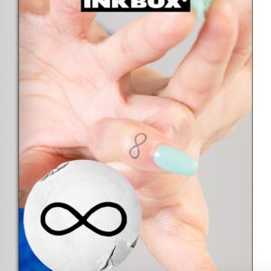 Inkbox Temporary Tattoos, Semi-Permanent Tattoo, One Premium Easy Long Lasting, Water-Resistant Temp Tattoo with For Now Ink - Lasts 1-2 Weeks, Infinity Tattoo, 1 x 1 in, Ad Infinitum