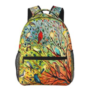 dujiea backpacks for kids tree life birds on branch waterproof book bags for laptop, women casual daypacks school rucksack travel backpack for children toddler 1th- 6th grade girls boys