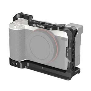smallrig a7c aluminum alloy full cage camera for sony a7c, integrated cold shoe, with quick release plate for arca-swiss and locating holes for arri - 3081b