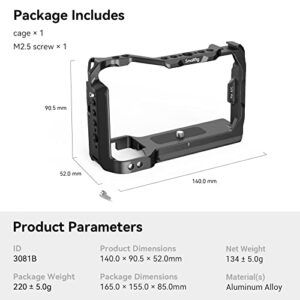 SmallRig A7C Aluminum Alloy Full Cage Camera for Sony A7C, Integrated Cold Shoe, with Quick Release Plate for Arca-Swiss and Locating Holes for ARRI - 3081B