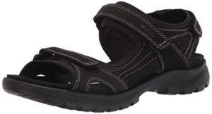 ecco women's onroads 3-strap sport sandal, black, 7-7. 5