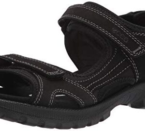 ECCO Women's Onroads 3-Strap Sport Sandal, Black, 7-7. 5