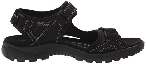 ECCO Women's Onroads 3-Strap Sport Sandal, Black, 7-7. 5