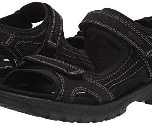 ECCO Women's Onroads 3-Strap Sport Sandal, Black, 7-7. 5