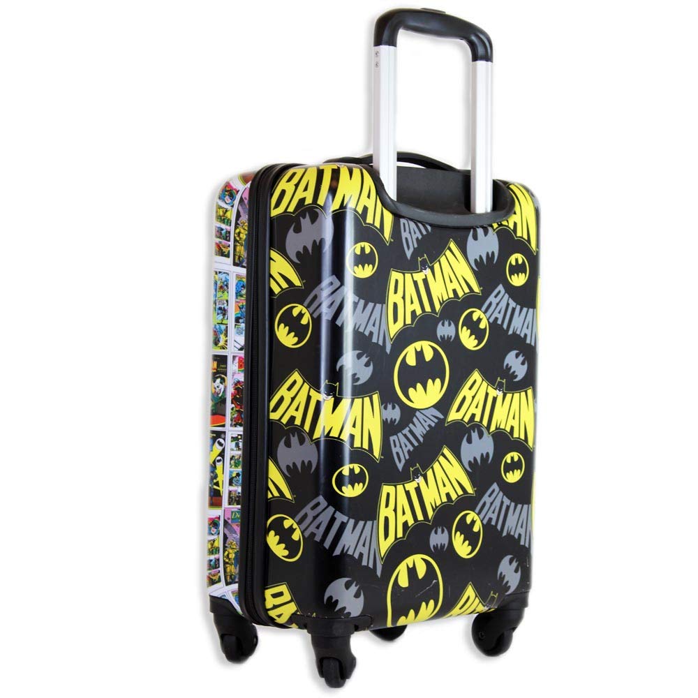 Fast Forward Batman Luggage for Boys, 20 Inches Hard-Sided Tween Spinner Suitcase for Toddlers, Kids Carry-On Travel Trolley, Kids Carry-On Luggage with Wheels