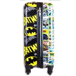 Fast Forward Batman Luggage for Boys, 20 Inches Hard-Sided Tween Spinner Suitcase for Toddlers, Kids Carry-On Travel Trolley, Kids Carry-On Luggage with Wheels