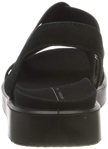 ECCO Women's Flowt Elastic Sandal, Black, 7-7. 5