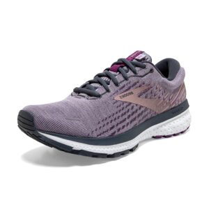 brooks women's ghost 13 running shoe - lavender/ombre/metallic - 5 medium