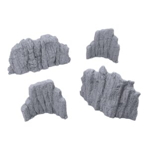 endertoys volcanic rock wall set a, 3d printed tabletop rpg scenery and wargame terrain for 28mm miniatures