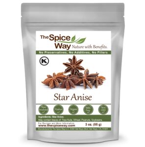 the spice way star anise - whole (3 oz) great for baking and tea