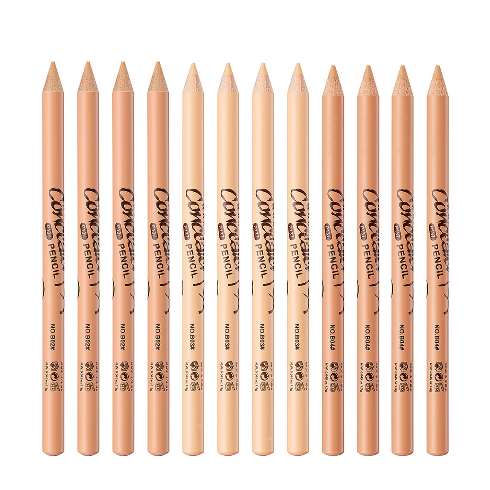 12 Packs Wonder Concealer Pencil Tricolor Combination Makeup Contour Concealer Stick Highlighter Set Waterproof Full Coverage Foundation Concealer for Eye Dark Circles Spot Scar Tattoos