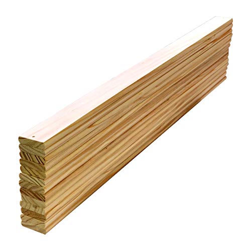 Solid Pine Wood Slats Full Size Bed Mattress Support Wooden Slats 54 in Long x 2.75 in Wide x 5/8 in Tall Pack of 13 Count Replacement Spare Parts Custom Size Cutting Service