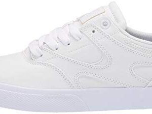 DC womens Kalis Vulc Skate Shoe, White/White, 7 US