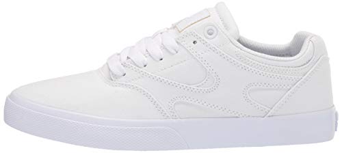 DC womens Kalis Vulc Skate Shoe, White/White, 7 US