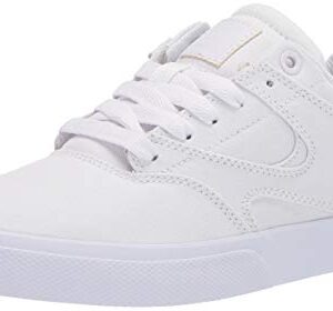 DC womens Kalis Vulc Skate Shoe, White/White, 7 US