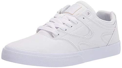 DC womens Kalis Vulc Skate Shoe, White/White, 7 US