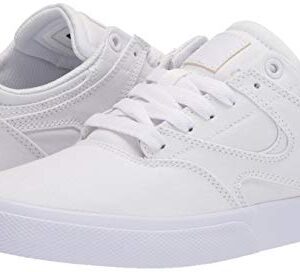 DC womens Kalis Vulc Skate Shoe, White/White, 7 US