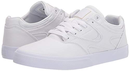 DC womens Kalis Vulc Skate Shoe, White/White, 7 US