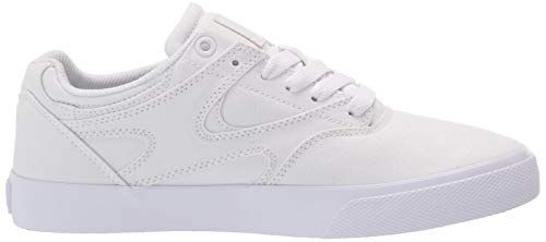 DC womens Kalis Vulc Skate Shoe, White/White, 7 US