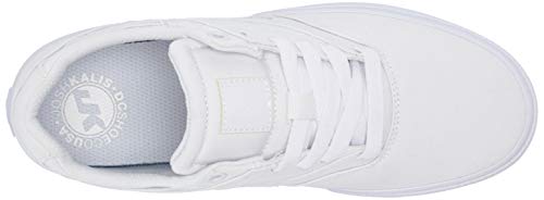 DC womens Kalis Vulc Skate Shoe, White/White, 7 US