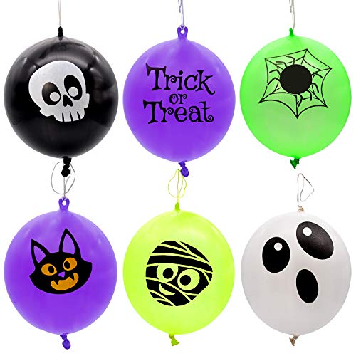 JOYIN 36 PCS Halloween Punch Balloons for Kids Trick or Treat Game, Punching Balloon Party Favor Supplies Indoor Outdoor Decorations