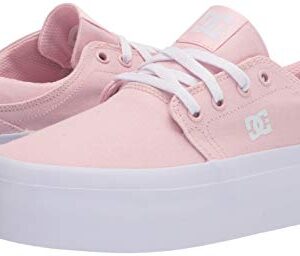 DC womens Trase Platform Skate Shoe, Light Pink, 6.5 US