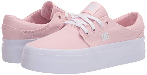 DC womens Trase Platform Skate Shoe, Light Pink, 6.5 US