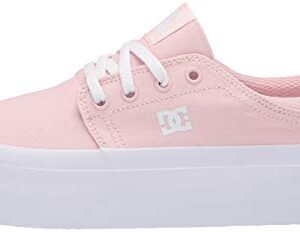 DC womens Trase Platform Skate Shoe, Light Pink, 6.5 US