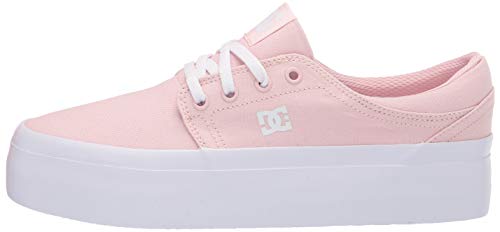 DC womens Trase Platform Skate Shoe, Light Pink, 6.5 US