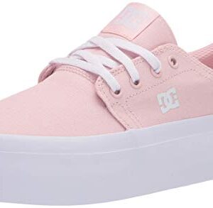 DC womens Trase Platform Skate Shoe, Light Pink, 6.5 US