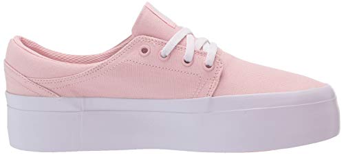 DC womens Trase Platform Skate Shoe, Light Pink, 6.5 US