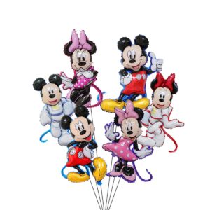 6 pcs minnie mickey party balloons , mickey theme party supplies,baby shower birthday party decorations