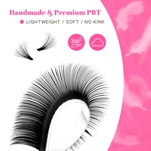 TDANCE Eyelash Extension Supplies Rapid Blooming Volume Eyelash Extensions Thickness 0.07 C Curl Mix 14-19mm Easy Fan Volume Lashes Self Fanning Individual Eyelashes Extension (C-0.07,14-19mm)
