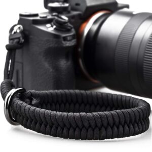 AQAREA Camera Wrist Strap for DSLR Mirrorless Camera, Quick Release Camera Hand Strap with Safer Connector（Black）