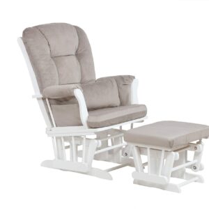 Alice Glider Chair and Ottoman with Pillow