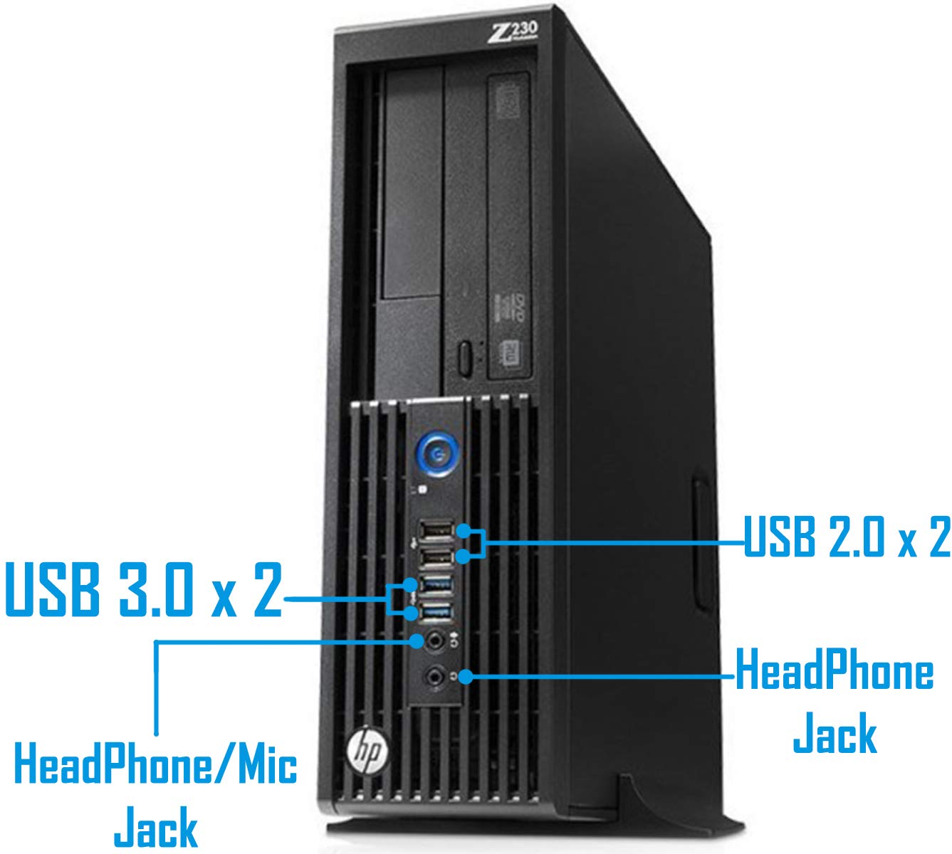 HP z230 Workstation SFF Desktop Computer, Intel Core i7-4770 Upto 3.9GHz, 16GB RAM, 1TB SSD 500GB HDD, HD Graphics 4600 4K, DisplayPort, HDMI, Wi-Fi, Bluetooth - Windows 10 Pro (Renewed)