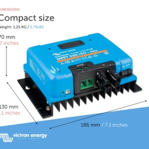 Victron Energy SmartSolar MPPT MC4 250V 60 amp 12/24/36/48-Volt Solar Charge Controller (Bluetooth)