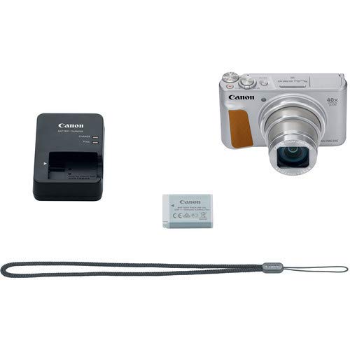 Canon PowerShot SX740 HS Digital Camera Bundle (Silver) with Tripod Hand Grip, 64GB SD Memory, Case and More (Renewed)
