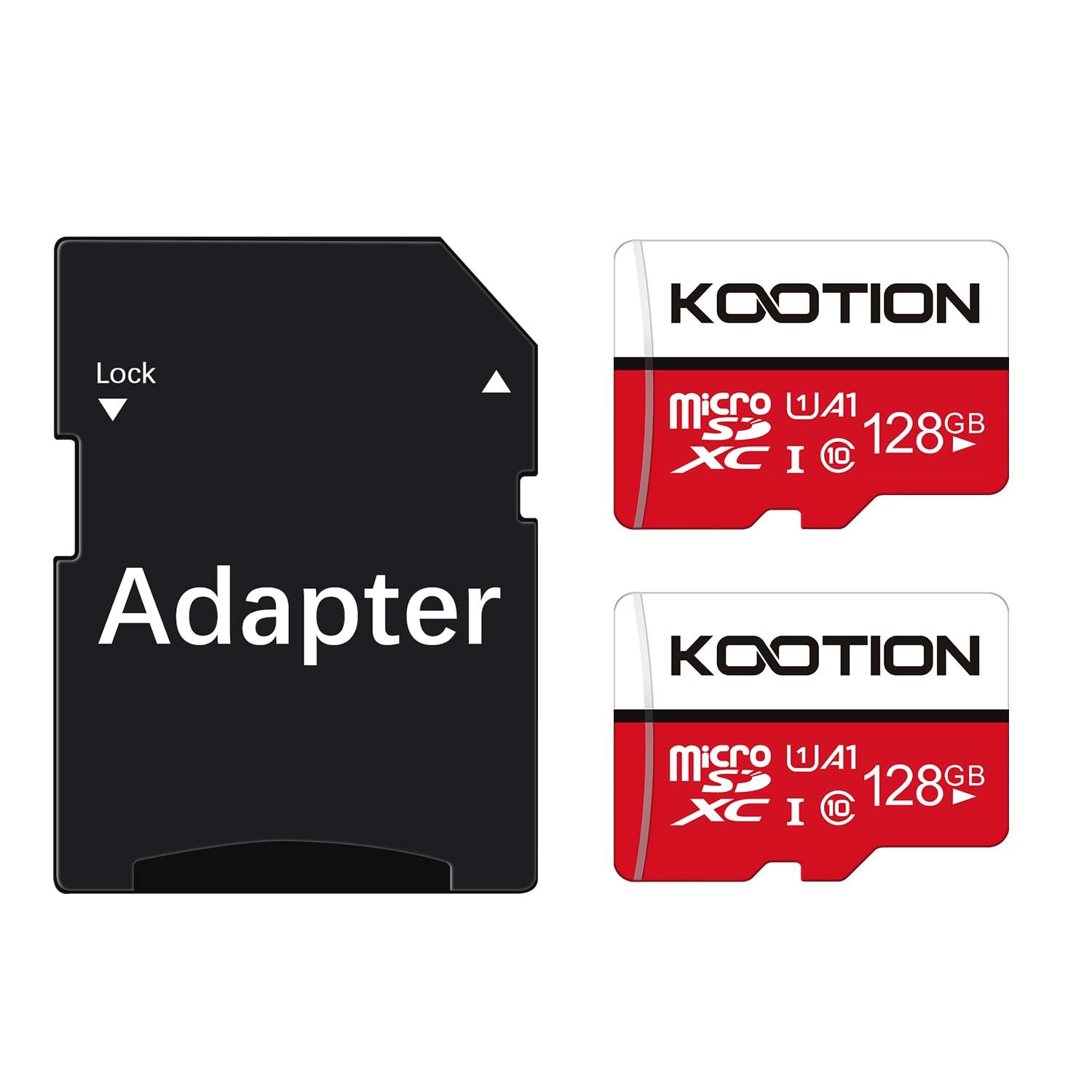 KOOTION 2-Pack 128GB Micro SD Card Class 10 Micro SDXC Card 128GB UHS-1 Memory Card Ultra High Speed TF Card, C10, U1, 128 GB