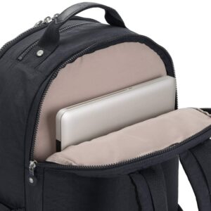 Kipling Women's Seoul Extra Large 17” Laptop Backpack, Durable, Roomy with Padded Shoulder Straps, Bag, Blue Bleu 2, 13.5" L X 18.25" H X 7.75" D