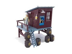 lionel the polar express, electric o gauge model train accessories, barrel shed (non-illuminated, plastic barrels, gl)