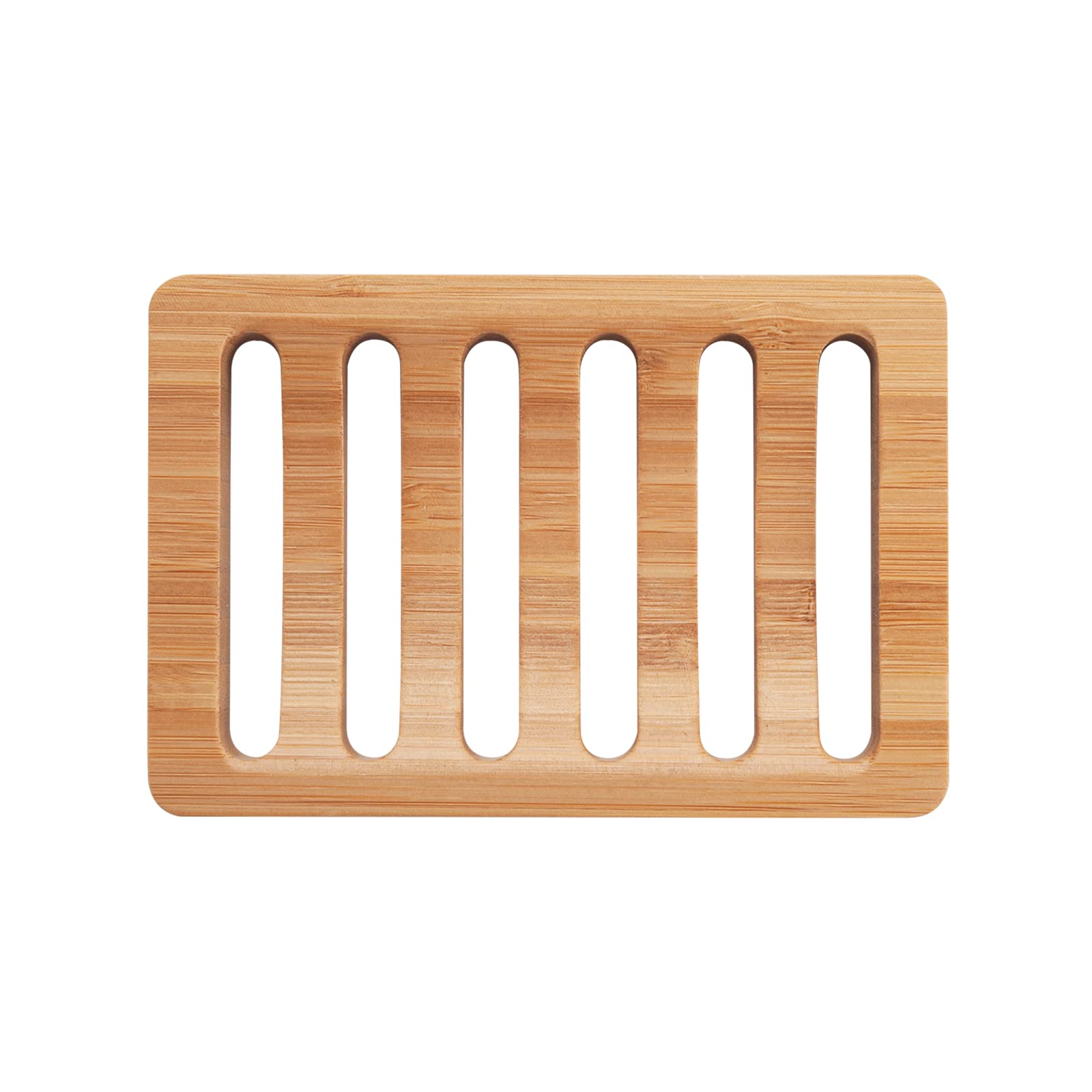 AmazerBath Bamboo Soap Dish, Wooden Soap Holder , 2 Pack Soap Dishes for Bar Soap, Wooden soap Tray, Kitchen Soap Tray Self Draining (Wooden Color)