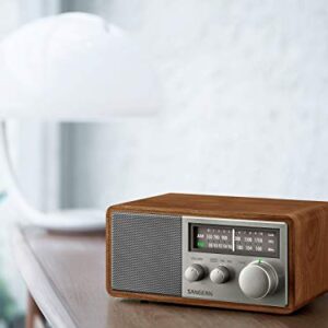 Sangean SG-116 Retro Wooden Cabinet Radio,Walnut-Silver