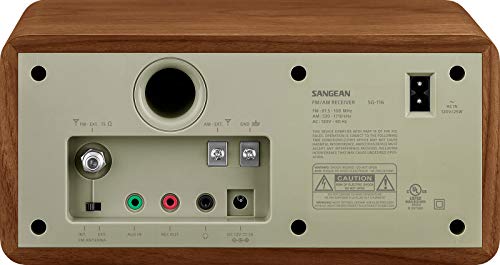 Sangean SG-116 Retro Wooden Cabinet Radio,Walnut-Silver