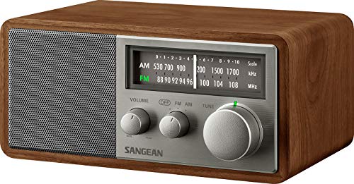 Sangean SG-116 Retro Wooden Cabinet Radio,Walnut-Silver